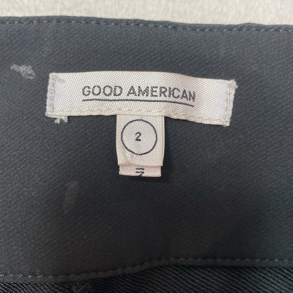 Good American Black High Rise Ankle Zip Trousers Size 2 - Picture 7 of 7